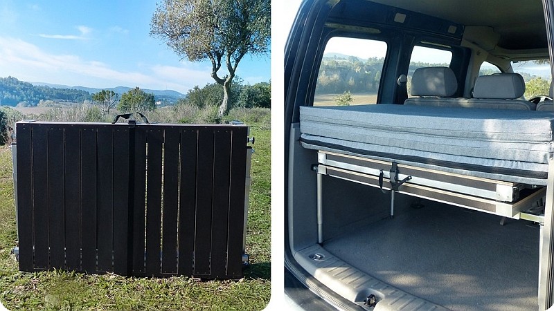 Der klappbare Bettboden von LikeCamper für Transporter ist patentiert